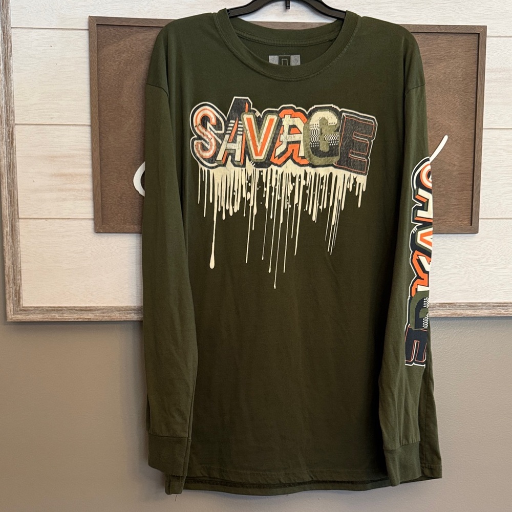 Hustler Hollywood Long Sleeve Shirt - Dark Green